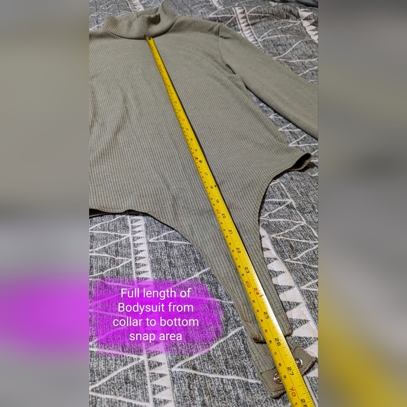 Streetwear Society size Med NWOT, long sleeve bodysuit, taupe color - Picture 9 of 10